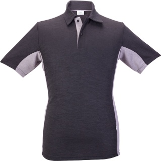 Premium Two Tone Contrast  Polo Shirt Black/Grey 230GSM